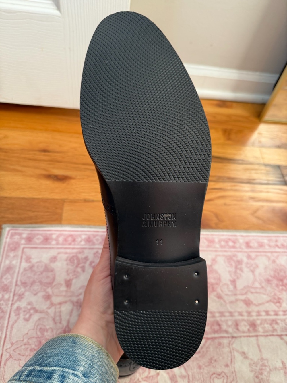 NWOT Johnston & Murphy Navy Leather Wingtip Derbys | $250 MSRP - Picture 7 of 9